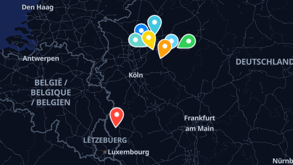 Map of company locations