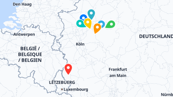 Map of company locations