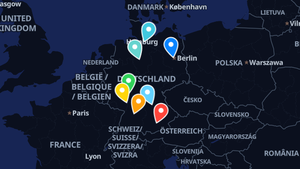 Map of company locations