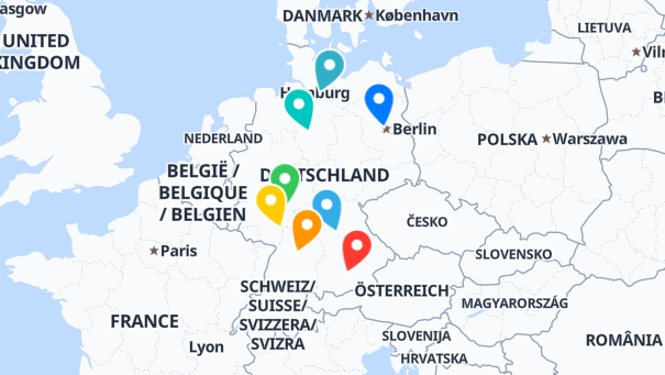 Map of company locations