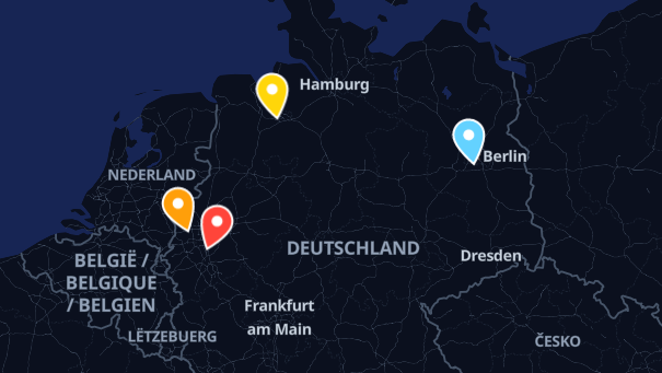 Map of company locations