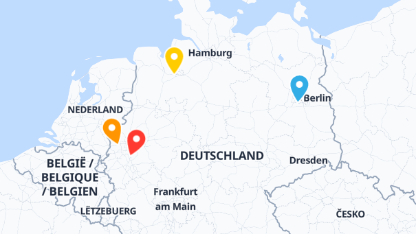 Map of company locations
