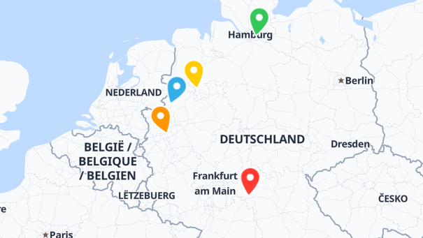 Map of company locations
