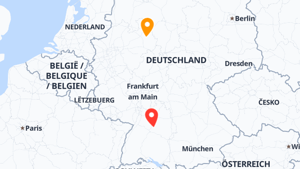 Map of company locations