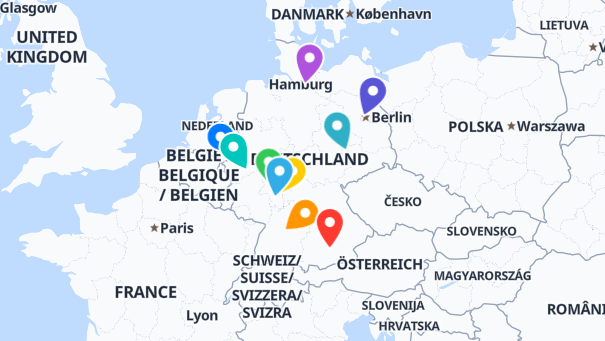 Map of company locations