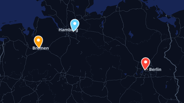 Map of company locations