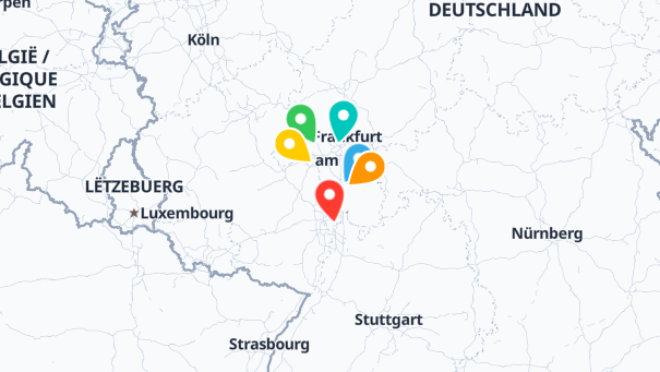 Map of company locations