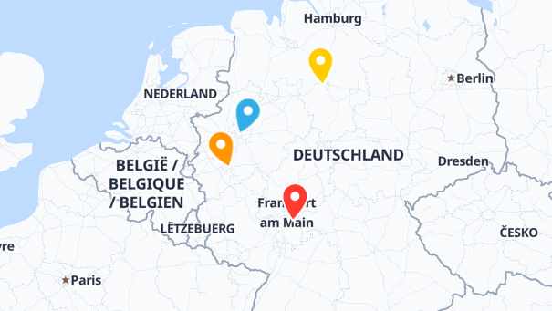 Map of company locations