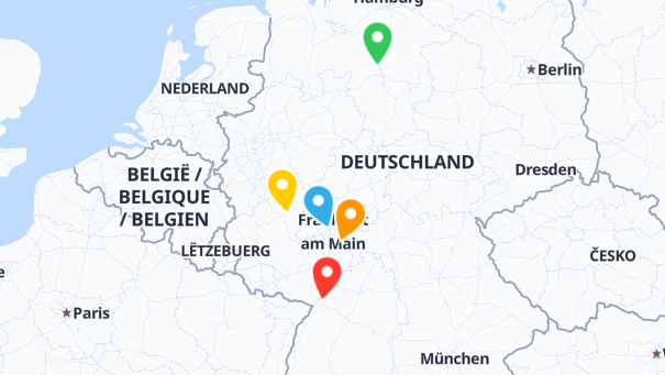 Map of company locations