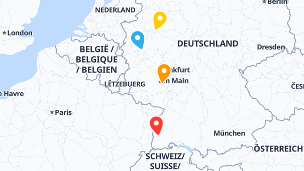 Map of company locations