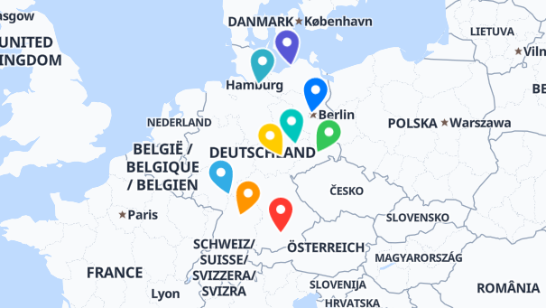 Map of company locations