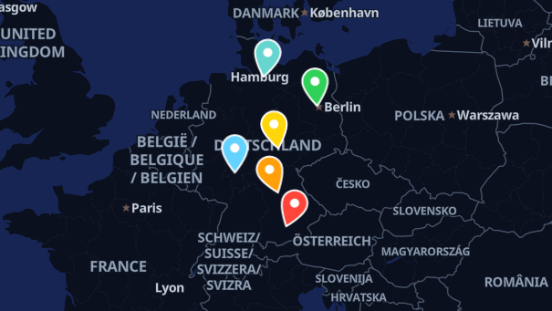 Map of company locations