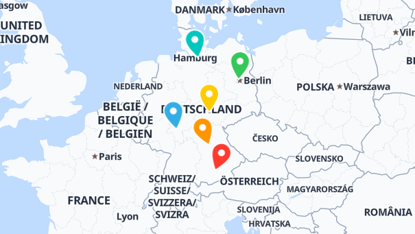 Map of company locations