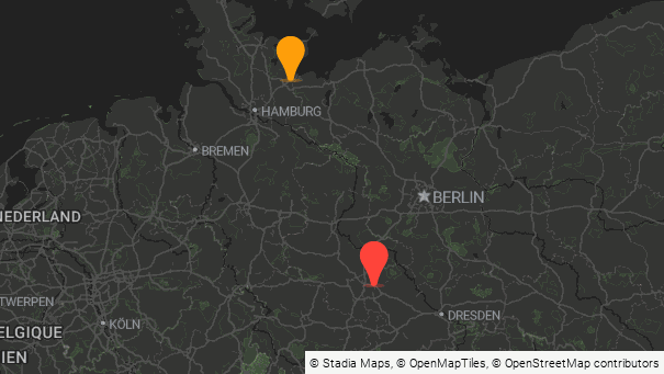 Map of company locations