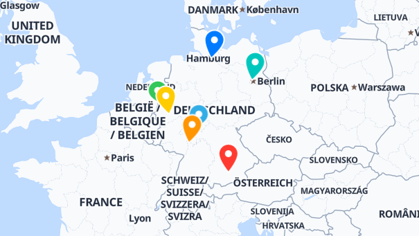 Map of company locations