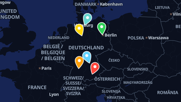 Map of company locations