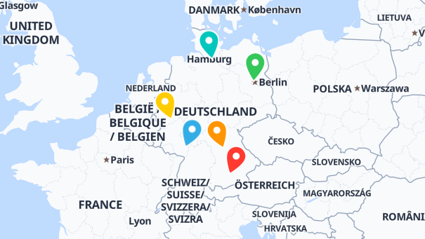 Map of company locations