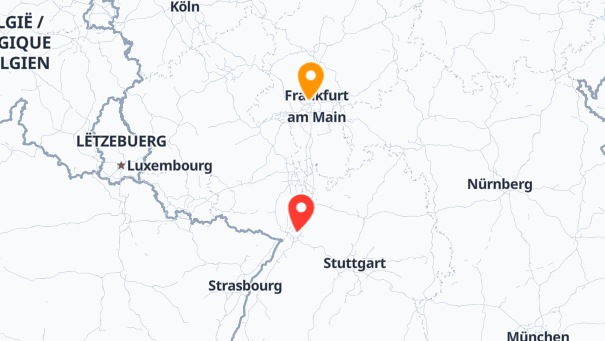 Map of company locations
