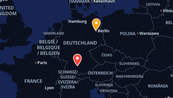 Map of company locations