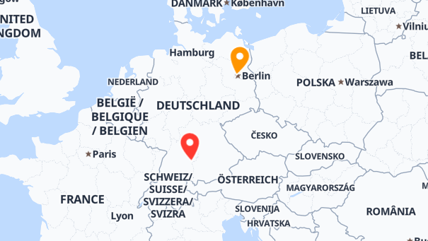 Map of company locations