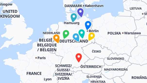 Map of company locations