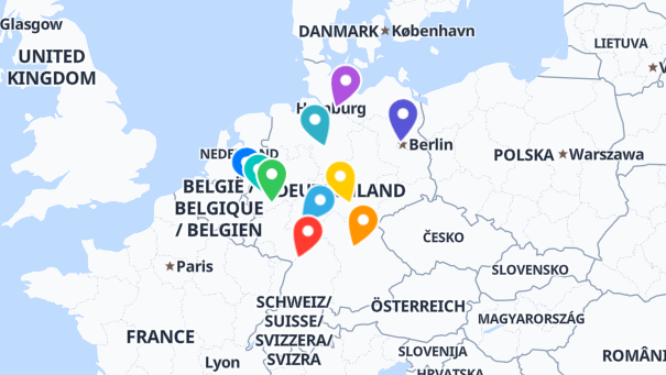 Map of company locations