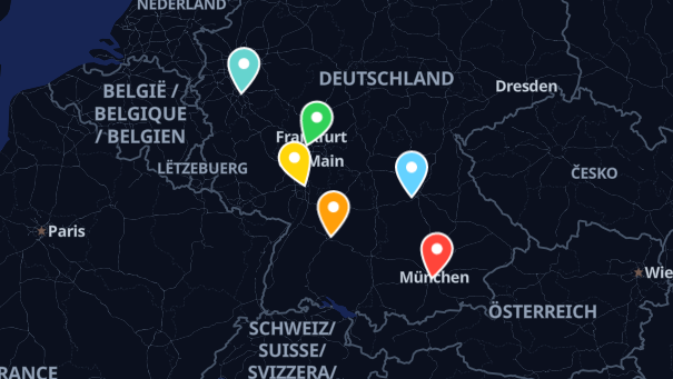 Map of company locations