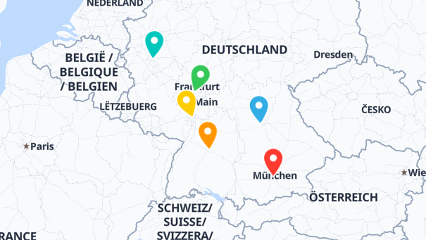Map of company locations