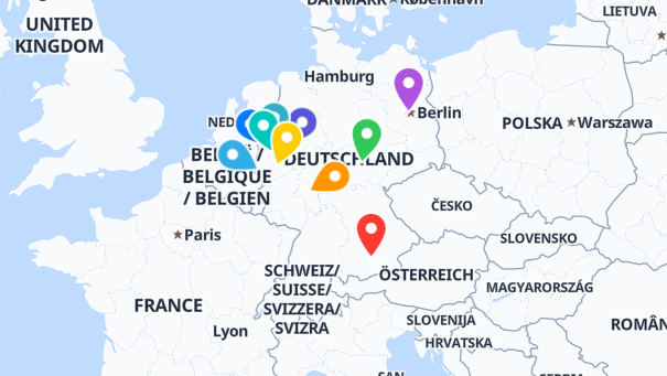 Map of company locations