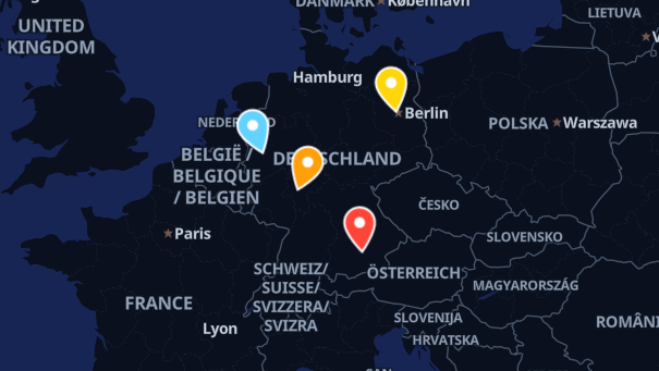 Map of company locations
