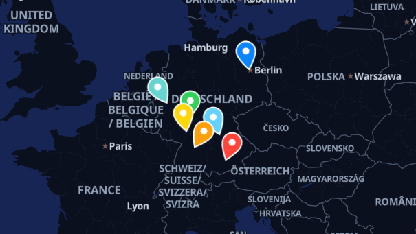 Map of company locations