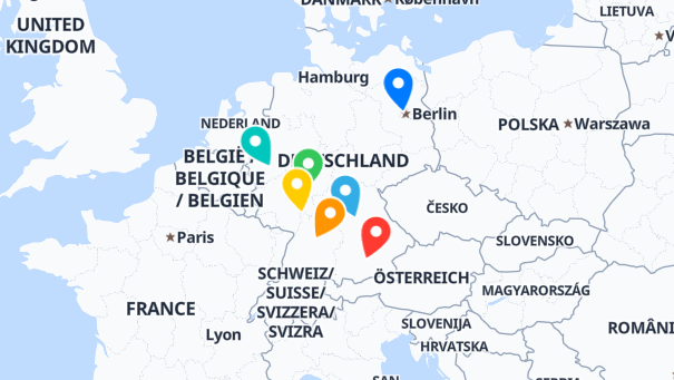 Map of company locations
