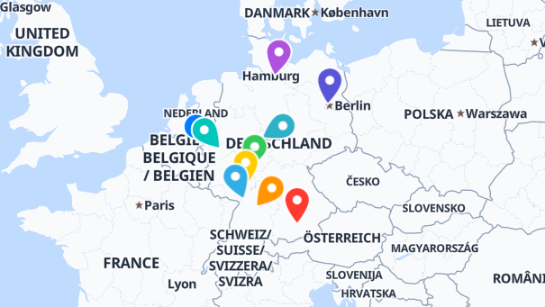 Map of company locations