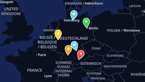Map of company locations