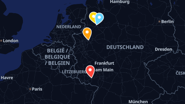 Map of company locations