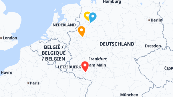 Map of company locations