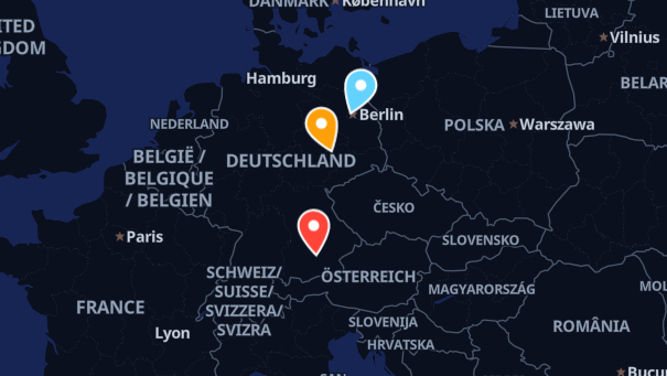Map of company locations