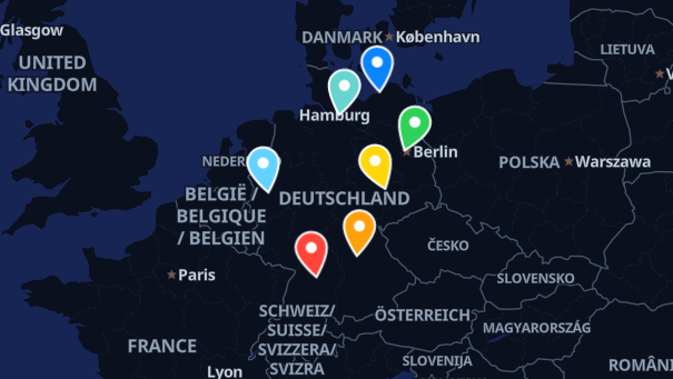 Map of company locations