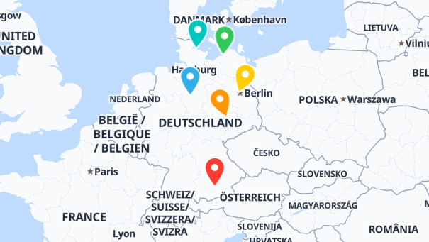 Map of company locations