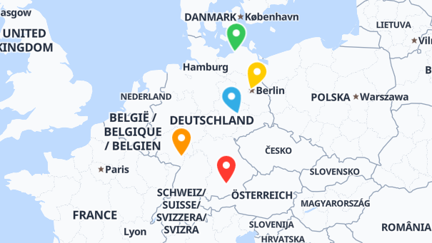 Map of company locations