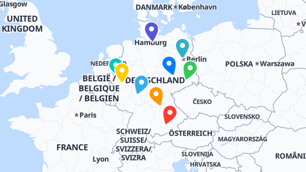 Map of company locations