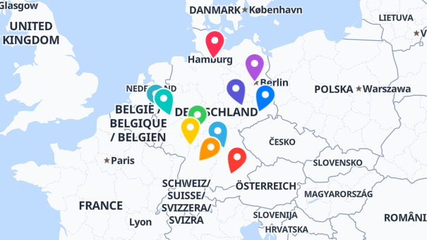 Map of company locations