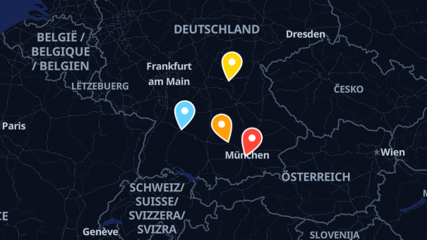 Map of company locations