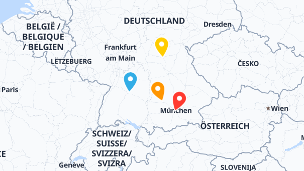 Map of company locations