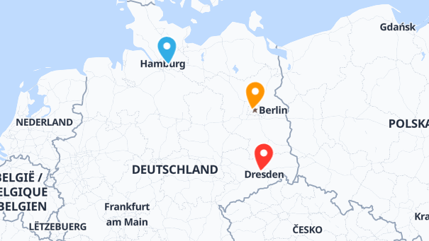 Map of company locations