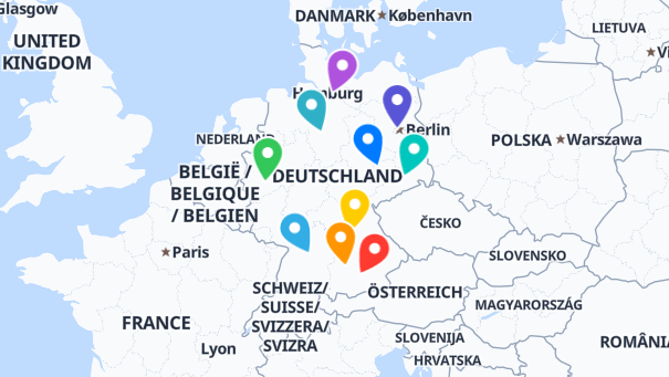 Map of company locations
