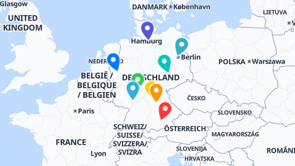 Map of company locations