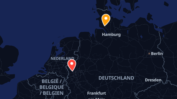 Map of company locations