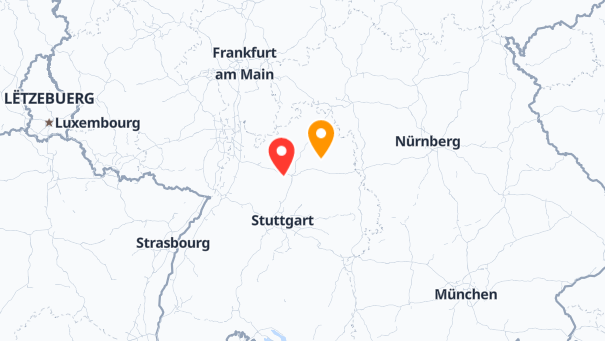 Map of company locations