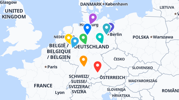 Map of company locations